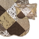 Bedspread Brown White 180x250 cm / 1x pillowcase 50x70 cm