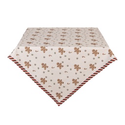[CGM01] Tischdecke Quadratisch Beige Braun 100x100 cm