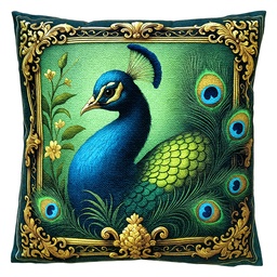 [KG023.200] Coussin rempli Vert Bleu 45x45x4 cm