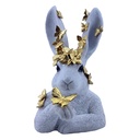 Decoration Statue Rabbit White 21x20x34 cm