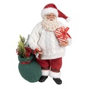 Décoration de Noël père Noël Blanc Rouge 18x13x27 cm