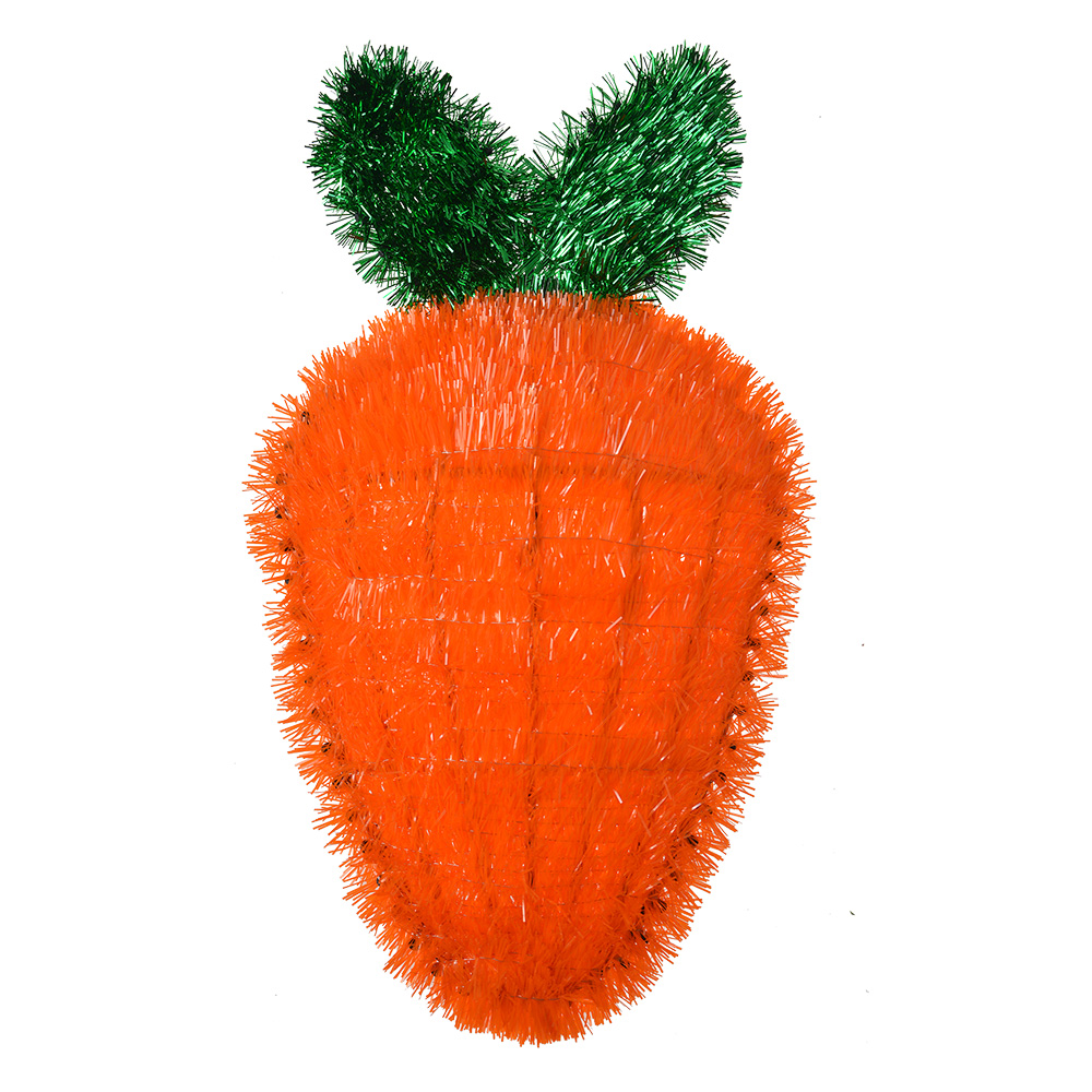 Wand Dekoration Karotte Orange Grün 20x3x37 cm