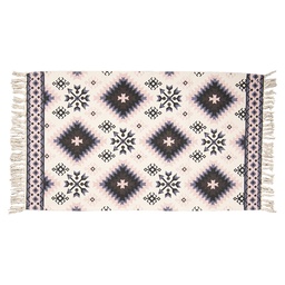 [KT080.056L] Rug White, Black 140x200 cm