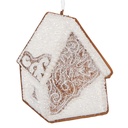 Décoration pendante d'un maison Blanc Marron 9x1x10 cm