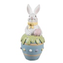 Image de décoration Lapin Blanc Bleu Ø 7x16 cm