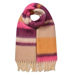 [JZSC0832Y] Scarf Women Yellow Red 37x210 cm
