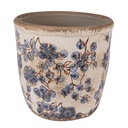 Blumentopf für Innen Beige Blau Ø 14x14 cm