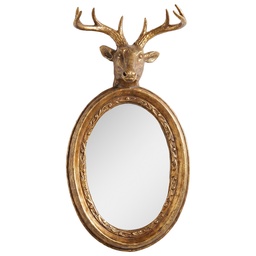 [52S352] Wandspiegel Goldfarbig 30x21x57 cm