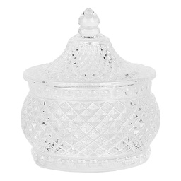 [6GL5005] Bonbonniere with lid Transparent Ø 10x11 cm