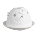 Portacandele Bianco Ø 12x8 cm