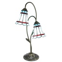 Lampada parete Tiffany Blu Marrone 35x18x61 cm E14/max 2x25W