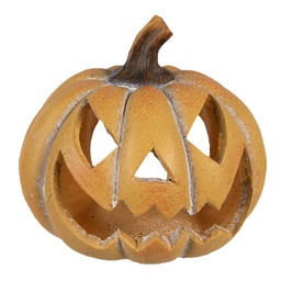 [6CE1760] Decorazione Zucca Arancio 15x14x13 cm