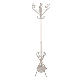 [40067W] Appendiabiti da Terra Bianco 50x50x180 cm