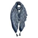 Scarf Women Print Blue 90x180 cm