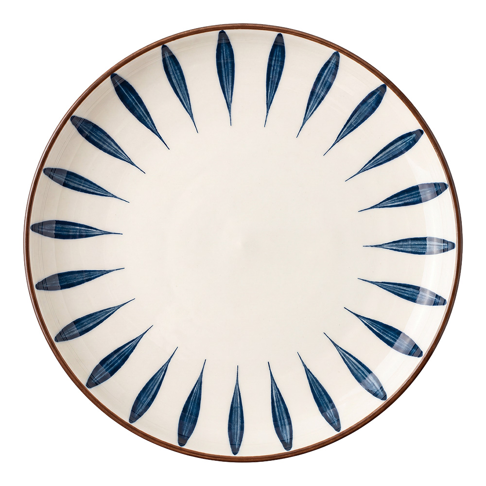 Assiette à dîner Blanc Bleu Ø 25x2 cm