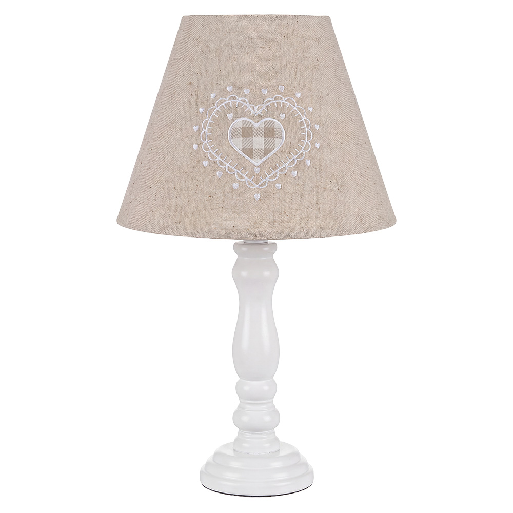 Lampe de table Blanc Gris 22x22x39 cm E27/max 1x40W