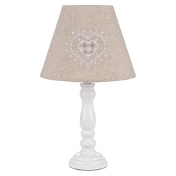 [6LMC0115] Lampe de table Blanc Gris 22x22x39 cm E27/max 1x40W