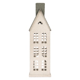 [6Y6072] Dekoration Haus Weiß Grün 17x8x38 cm