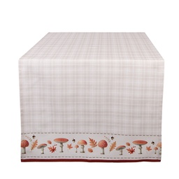 [AUL64] Tischläufer Beige Braun 50x140 cm