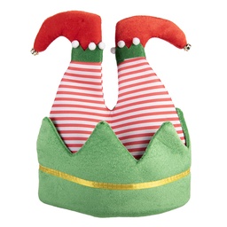 [66567] Cappello di babbo natale Verde Rosso 30x33 cm