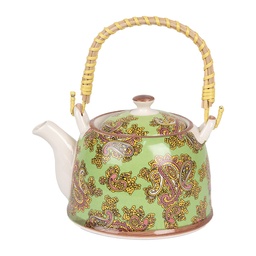 [6CETE0176] Théière avec filtre Vert Rouge 18x14x12 cm / 800 ml