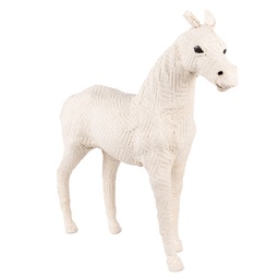 [65185L] Image de décoration Cheval Beige 50x14x46 cm