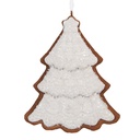 Decoration pendant Christmas tree White Brown 9x1x10 cm