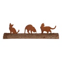 Decoratie katten 32x5x7 cm