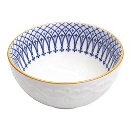 [6CEBO0249] Scodella Bianco Blu Ø 11x5 cm / 300 ml