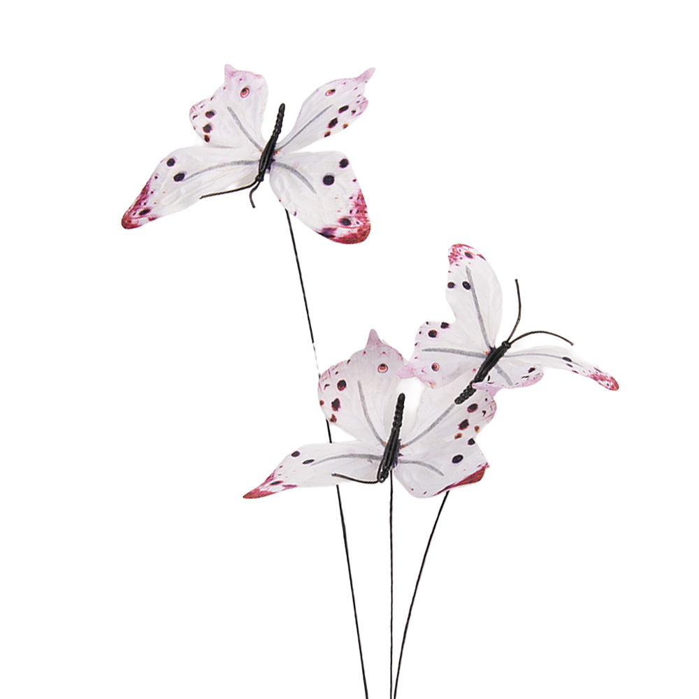 Decoratie tak met vlinders 10x10x65 cm