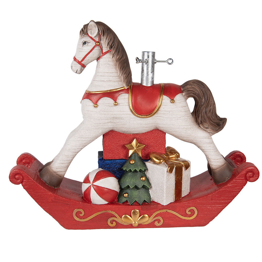 Supporto per l'albero di Natale Bianco Rosso 73x21x61 cm