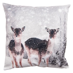 [KT021.313] Housse de coussin Blanc Gris 45x45 cm
