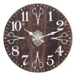 [6KL0754] Orologio da Parete Marrone Ø 34x4 cm / 1xAA