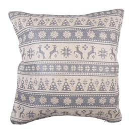 [KG023.156] Coussin rempli Beige Gris 44x44x4 cm