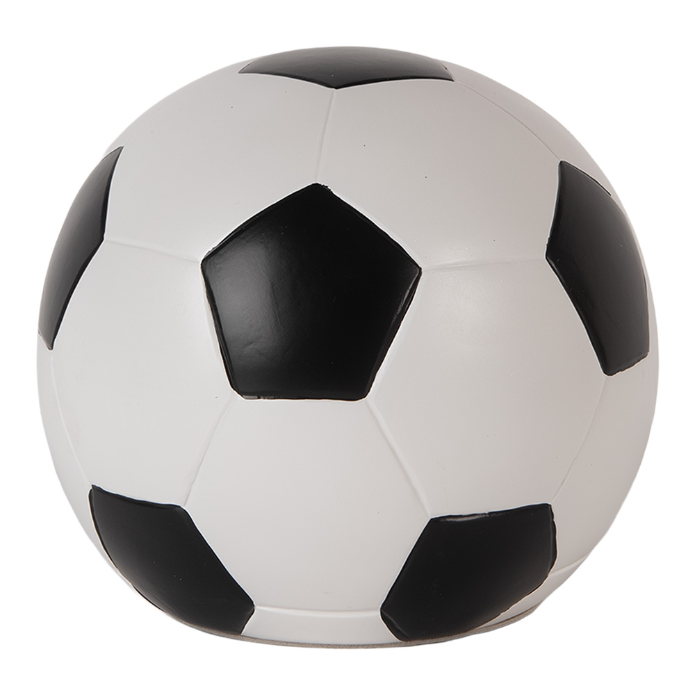 Veilleuse Football LED Blanc Noir Ø 14x12 cm