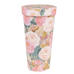 [65454] Boîte de rangement Rose Ø 9x18 cm