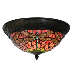 [5LL-5360] Plafondlamp Tiffany Ø 38x19 cm E14/max 2x40W