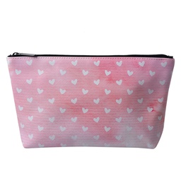 [JZTT0010-01] Trousse de toilette pour femmes Rose, Blanc 26x6x16 cm