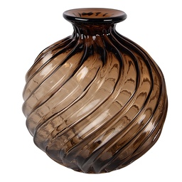 [6GL5504S] Vaso Vetro Marrone Ø 19x21 cm