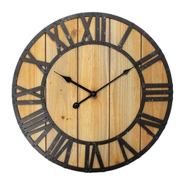 [6KL0812] Orologio da Parete Marrone Ø 46x5 cm / 1xAA