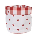 Breadbasket White Red Ø 15x16 cm