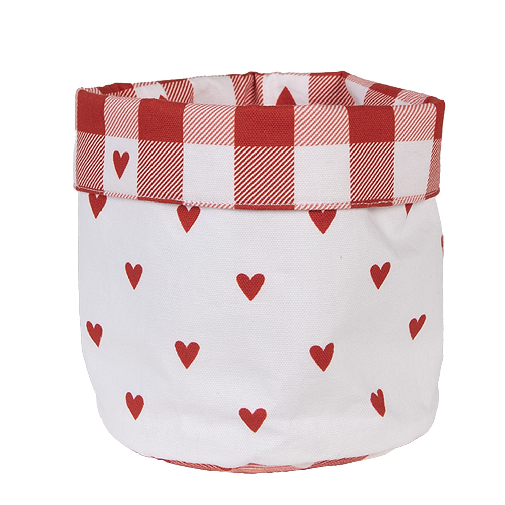 Brotkörbchen Weiß Rot Ø 15x16 cm