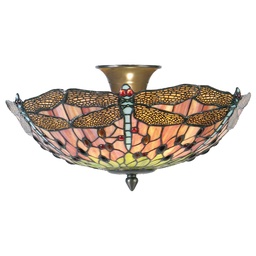 [5LL-5415] Plafondlamp Tiffany Ø 40x23 cm E14/max 2x40W