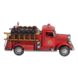 [6Y6224] Modèle fourgon d'incendie Rouge 35x12x15 cm