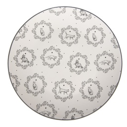 [LGCDP] Tableware Diner Plate White Grey Ø 20x2 cm