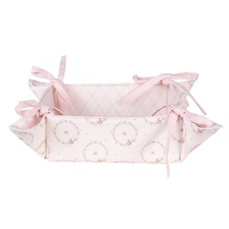 [FEB47-1] Brotkorb Rosa 35x35x8 cm