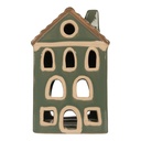 Waxinelichthouder huisje 9x8x15 cm