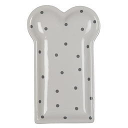 [6CE1366] Geschirr Frühstuckteller Weiß 10x17x2 cm