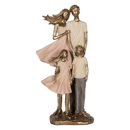 [6PR5902] Decorazione Famiglia Couleur oro Rosa 17x11x35 cm