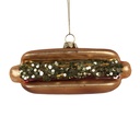 Christmas Bauble Brown Red 13x4x6 cm